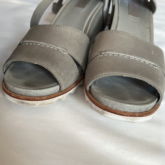 Sorel Joanie wrap dove grey sandals wedges 9 strappy sandals summer - Picture 7 of 9